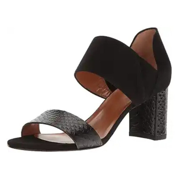 Aquatalia Suzanne Sneak print and Suede Black open toe shoes Size 6.5 - Picture 14 of 15